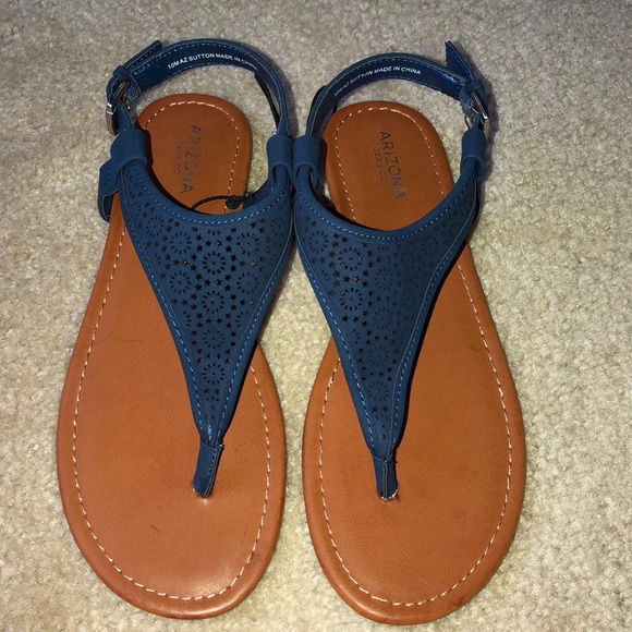 Arizona Jean Co Sutton Sandals Size 10 M Color Cobalt - Picture 1 of 5
